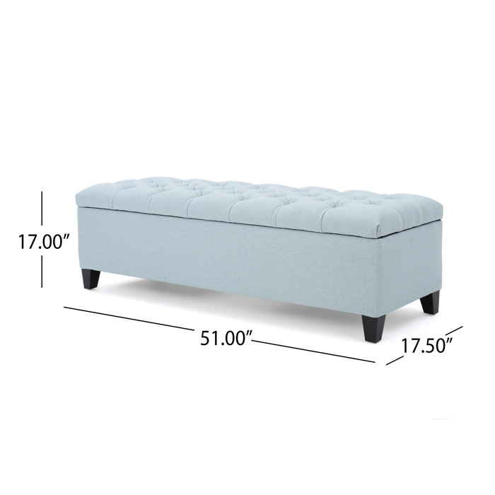 Red Barrel Studio® Amalfi Polyester Blend Upholstered Storage Bench